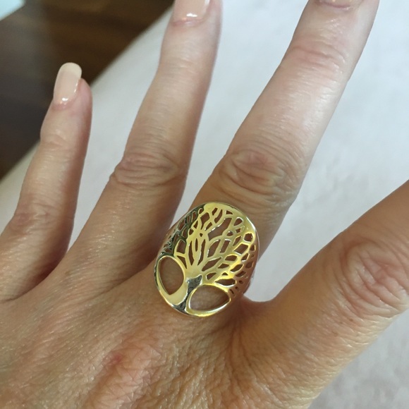 BNIB Tree Of Life.925 Stamped Silver Ring 8 - Picture 4 of 7